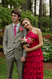 A-line Halter Ruffle Neck Fuchsia Long Prom Dress TP1321-Tirdress