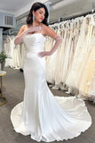 Cowl Neck Open Back Mermaid Wedding Dress Elegant Bridal Gown TN401-Tirdress