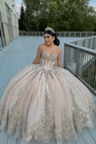 Gorgeous Ball Gown Sequined Lace Pear Pink Prom Dress TP1350-Tirdress