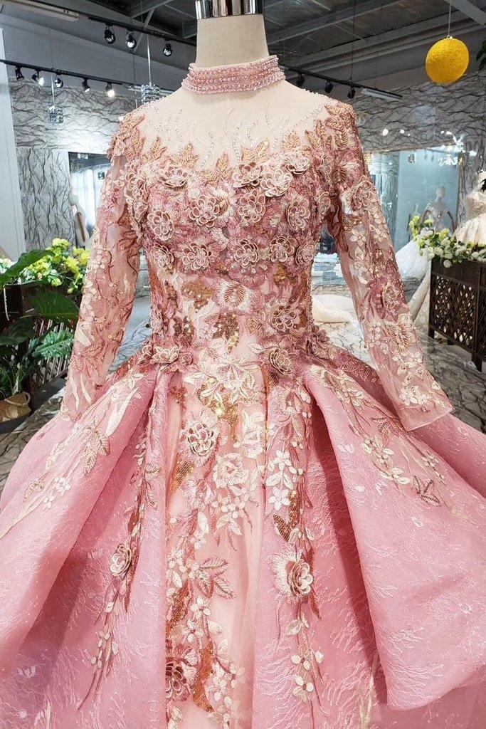 Pink Lace Quinceanera Dresses Ball Gown Plus Size 15 Year Old